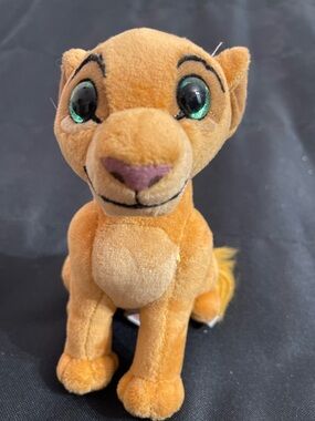 Disney Orange Lion Cub Beanie Plush with Green Eyes